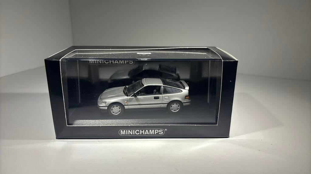 Honda crx zilver minichamps 1.43, Auto, Ophalen of Verzenden, MiniChamps, A