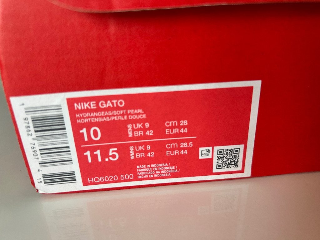 Nike Gato zaalschoenen - Hydrangea/Soft Pearl - Maat 44, Maat XS of kleiner, Schoenen, Nieuw, Ophalen of Verzenden