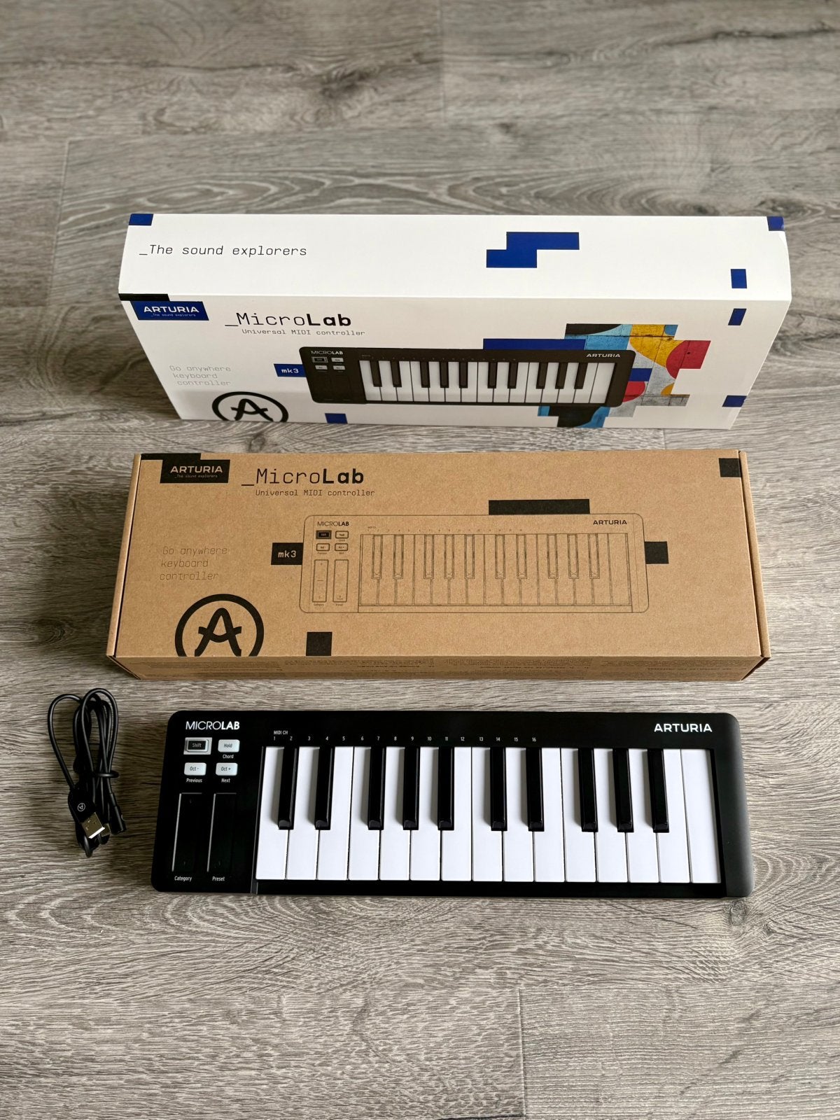 Arturia MicroLab mk3 black (usb midi controller), Muziek en Instrumenten, Ophalen of Verzenden, Zo goed als nieuw