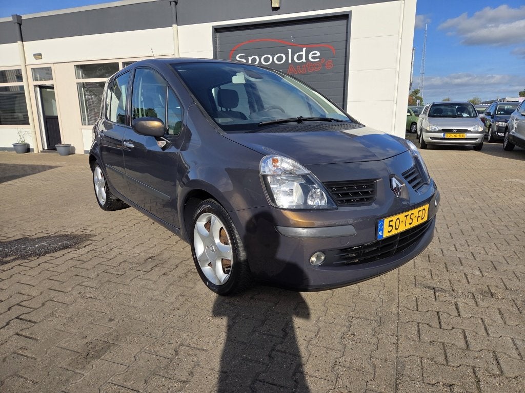 Renault Modus 1.6-16V Automaat/142.000Km Nap/Apk 10-'27, Auto's, Dealer onderhouden, Stof, Gebruikt, Zwart