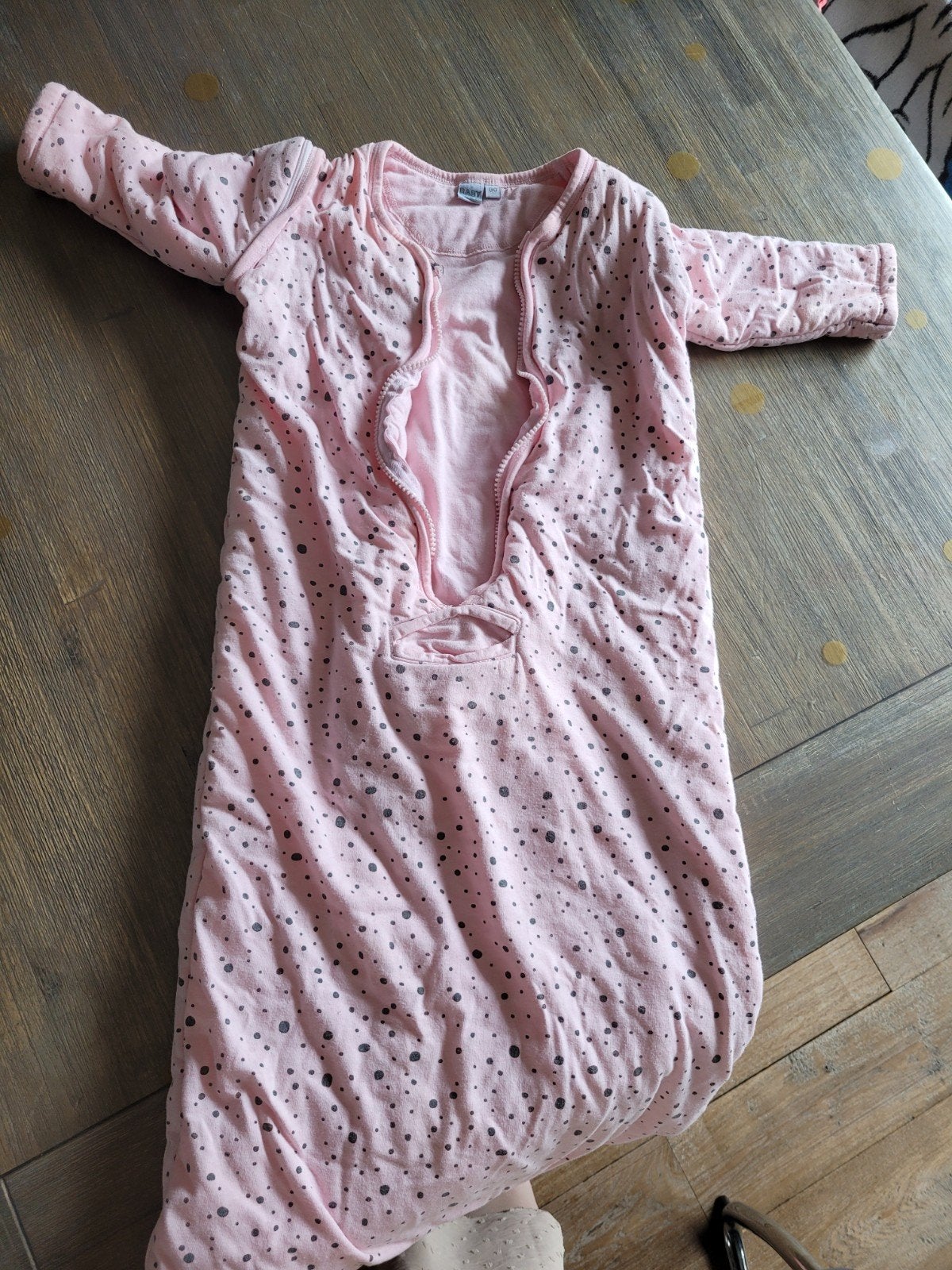 Roze babyslaapzak maat 90, afritsbare mouwen, Kinderen en Baby's, Ophalen, Wasbaar, Gebruikt, Overige merken