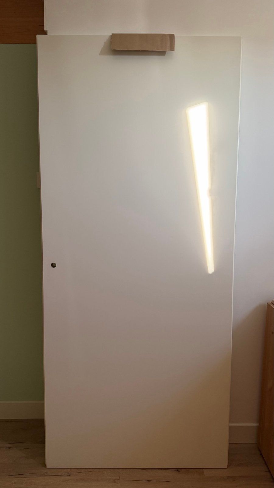 Svedex opdekdeur wit linksdraaiend 211,5x93, Ophalen, 80 tot 100 cm, Binnendeur, Nieuw