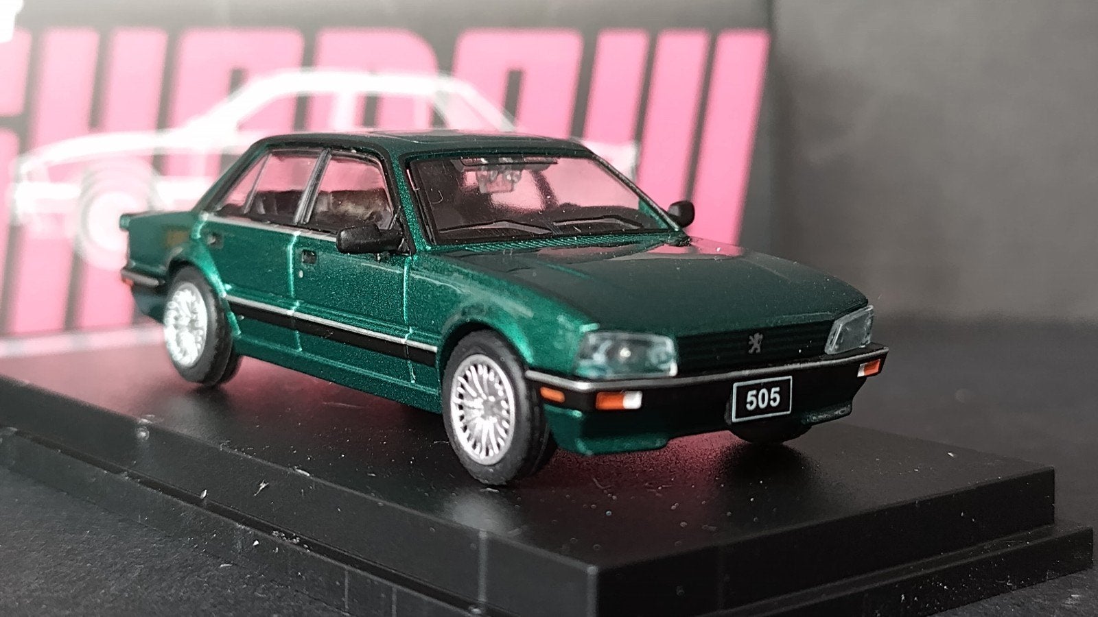 Peugeot 505 Turbo vert 1:64 3inch Shadow Pol, Hobby en Vrije tijd, Auto, Verzenden, ., Nieuw