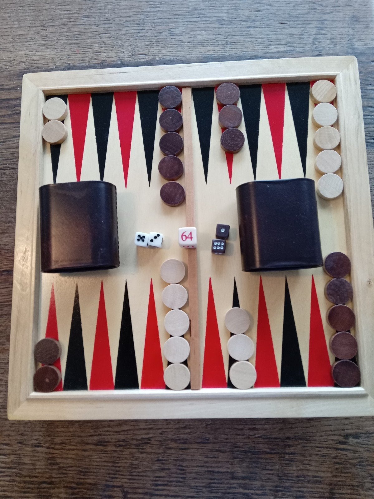 Houten kistje backgammon  schaak en div anderen spelen, Ophalen of Verzenden, Nieuw