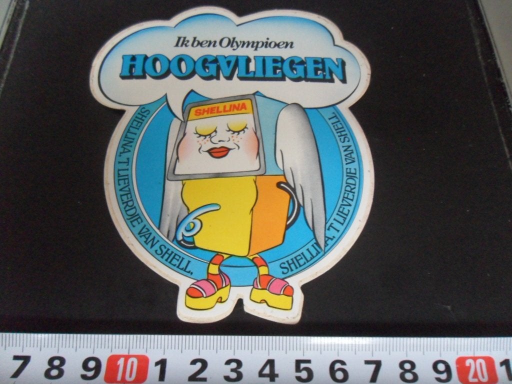 sticker shell shellina strip olympioen HOOGVLIEGEN, Verzamelen, Ophalen of Verzenden, Zo goed als nieuw