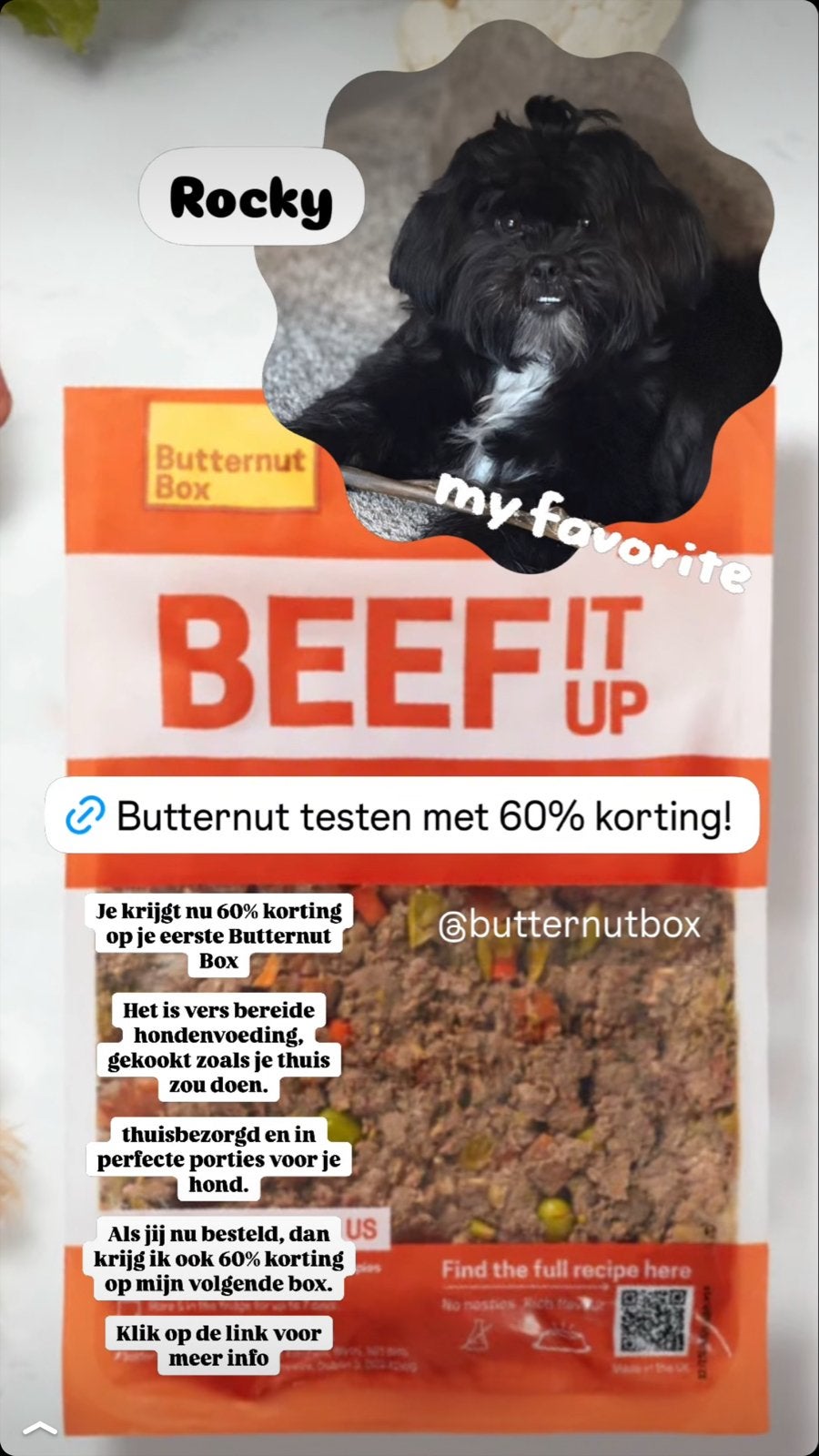 Butternut 60% korting code chantal266, Dieren en Toebehoren, Dierenvoeding, Hond, Ophalen of Verzenden