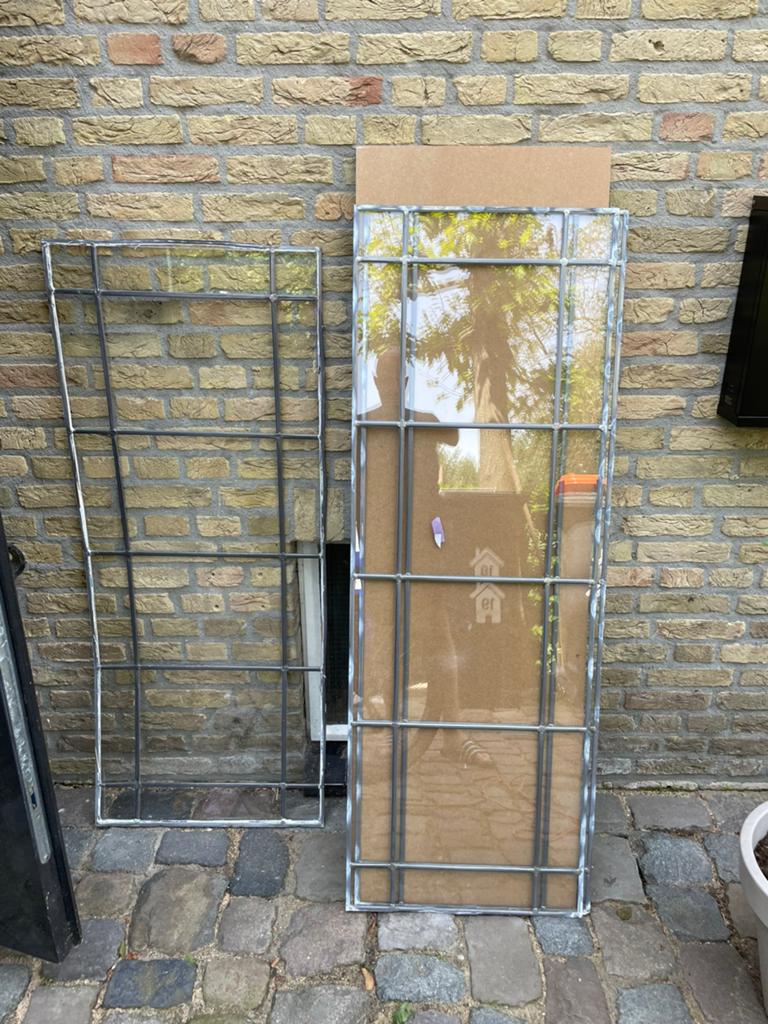 Glas in lood ramen, Gevelraam of Ruit, Ophalen of Verzenden, Zo goed als nieuw, Minder dan 80 cm
