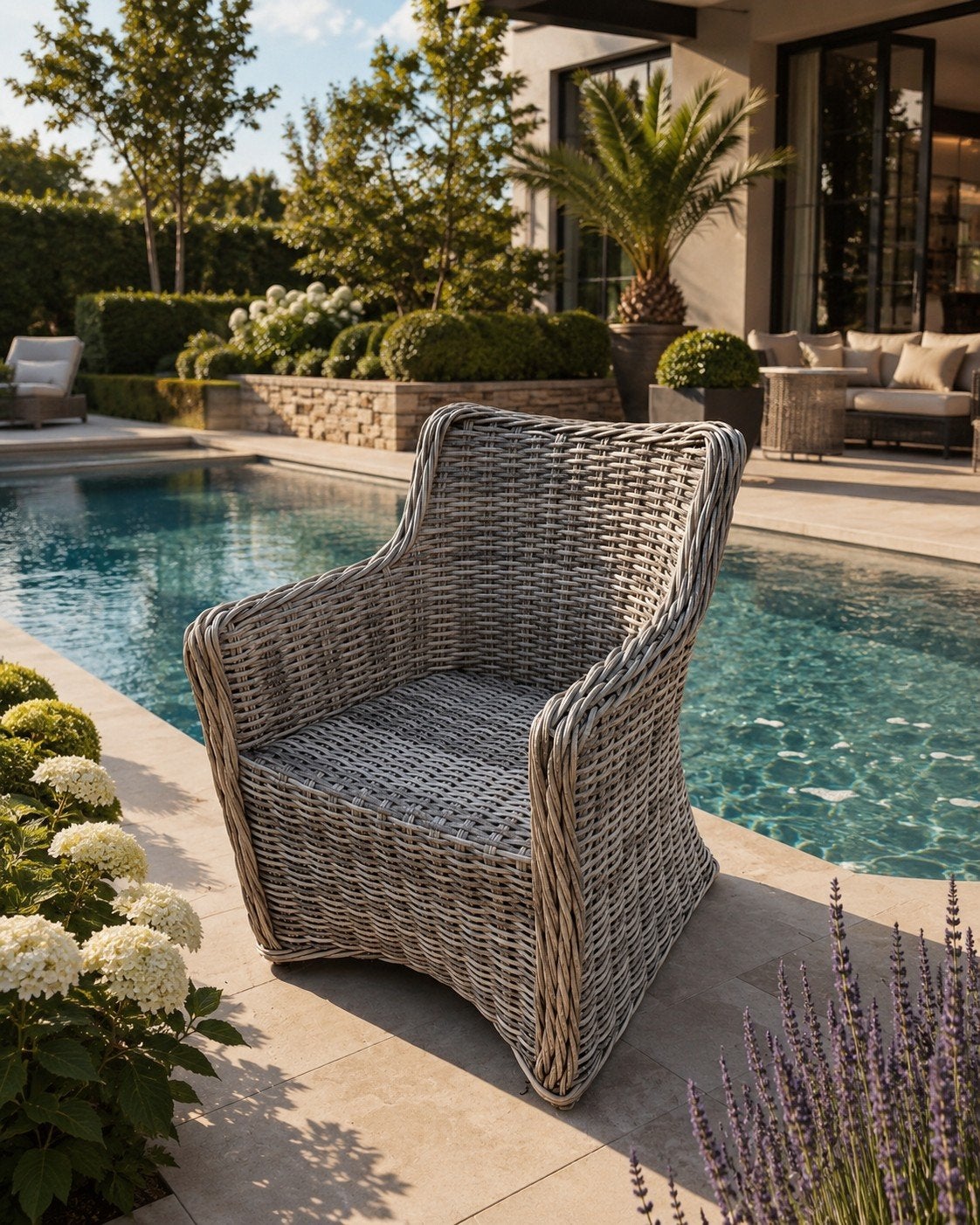 5 wicker luxe tuinstoelen - set - €150,- totaalprijs, ., Ophalen of Verzenden, Zo goed als nieuw, .