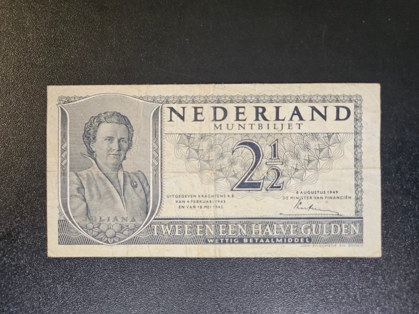 Nederland pick 73 1949, Ophalen of Verzenden, 2½ gulden, Los biljet