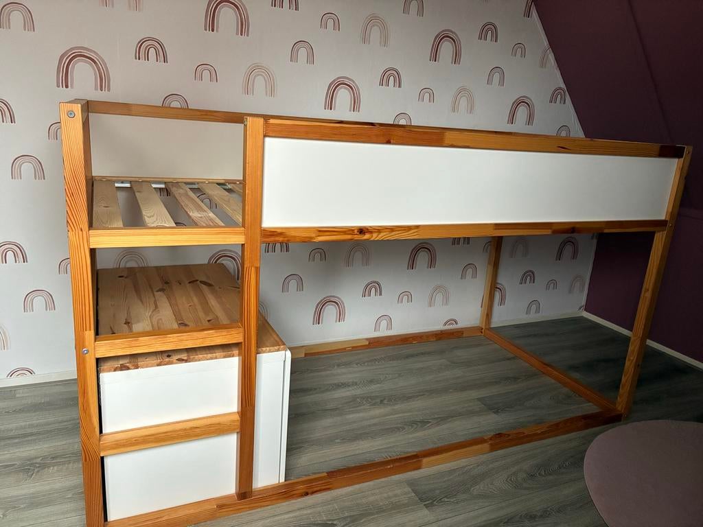 IKEA Kura bed, Ophalen, 85 tot 100 cm, Gebruikt, Hoogslaper of Stapelbed