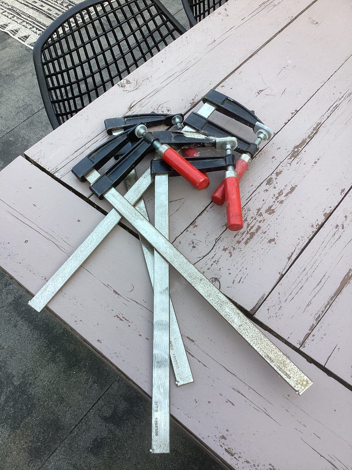 Lijmklemmen prof. 4 stuks 60 cm zgan, Ophalen, Zo goed als nieuw