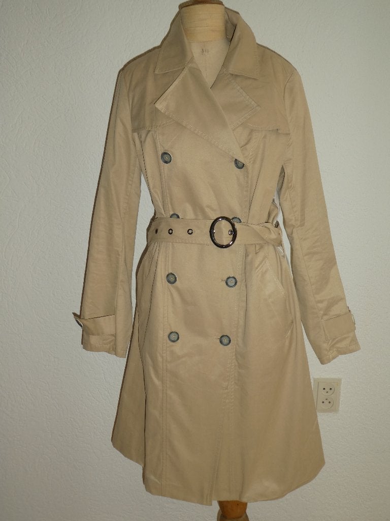 Spoom trenchcoat maat 42 beige model Maggie NIEUWSTAAT, Verzenden, Beige, Maat 42/44 (L), Spoom