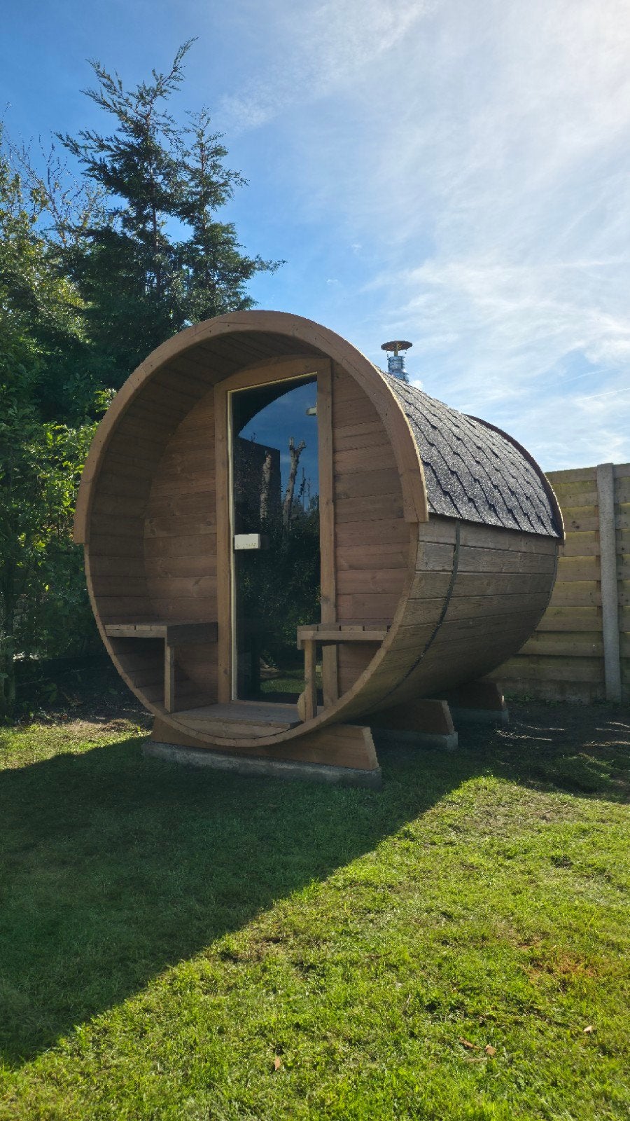 2,5M Barrel Sauna Gratis Levering en Plaatsing - 10% KORTING, Sport en Fitness, Sauna, Ophalen of Verzenden, Nieuw, Complete sauna