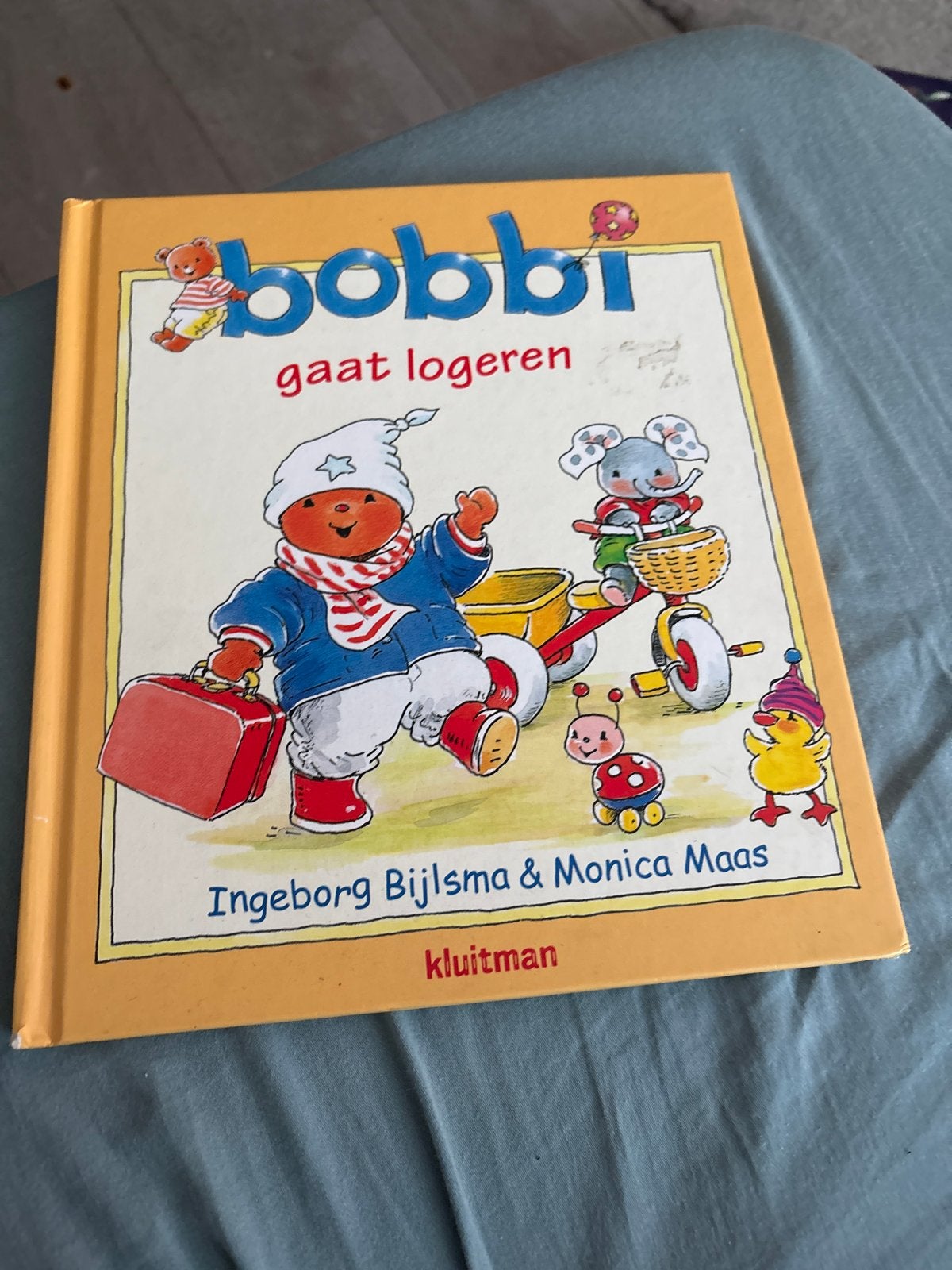 Bobbi gaat logeren - Ingeborg Bijlsma & Monica Maas, Ophalen of Verzenden, Zo goed als nieuw, Uitklap-, Voel- of Ontdekboek, 3 tot 4 jaar