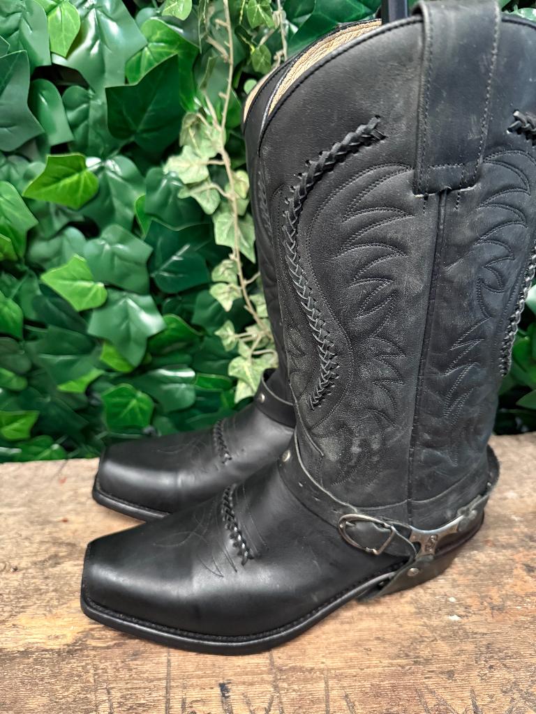 supergave volledig leren laarzen van Sendra maat 42, Sendra, Zwart, Boots, Nieuw
