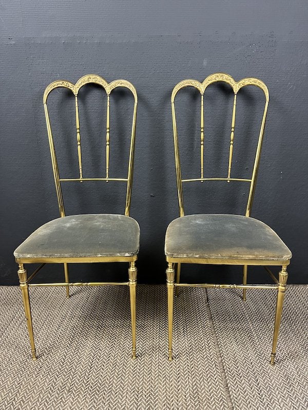 2 Italiaanse Chiavari stoelen in messing, Ophalen of Verzenden