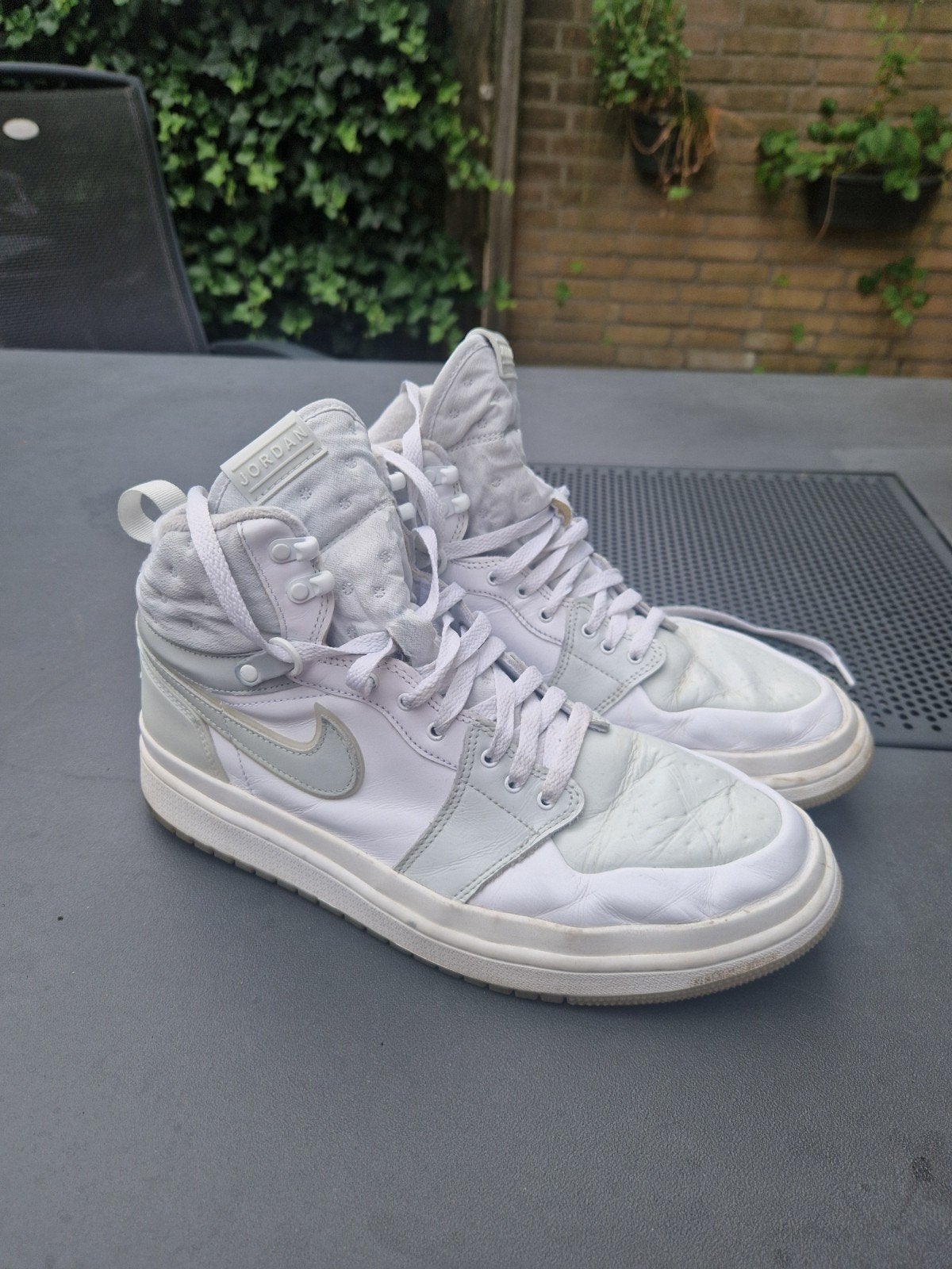 Nike Air Jordan mt 44,5, Ophalen of Verzenden, Gedragen, Nike Air Jordan, Wit