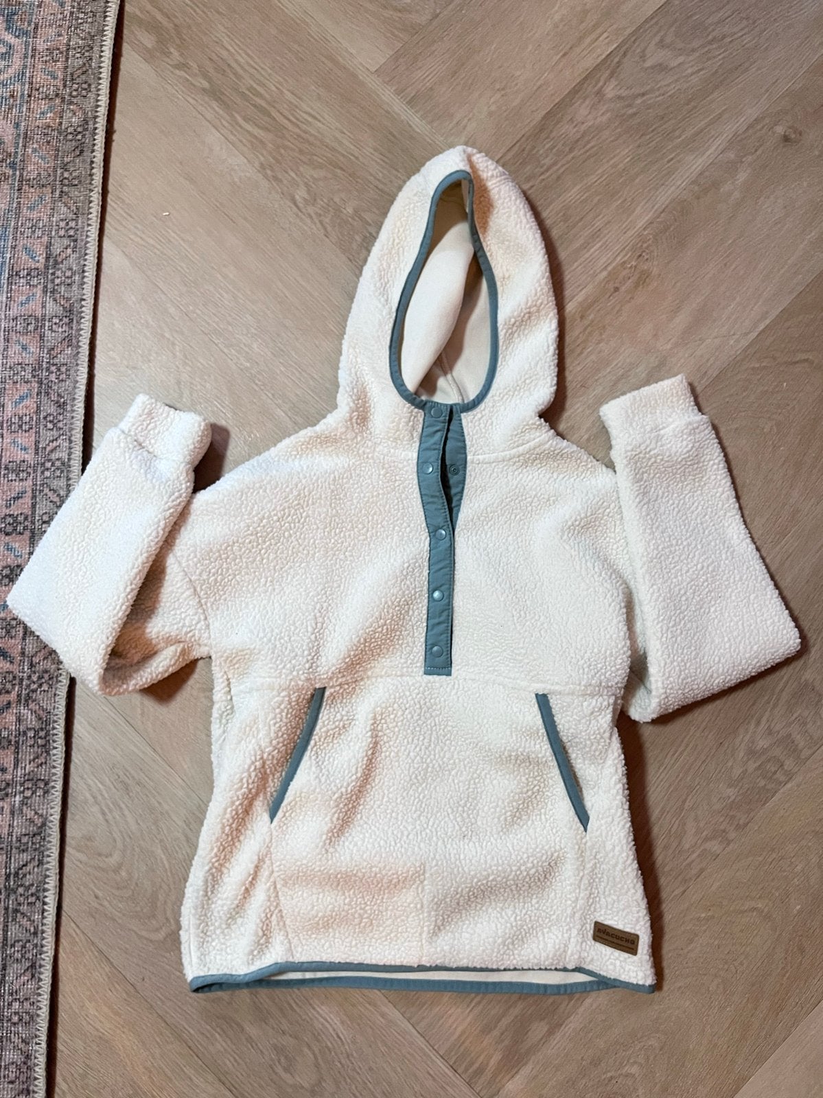 Ayacucho fleece trui met capuchon - Zo goed als nieuw, Ophalen of Verzenden, Zo goed als nieuw, Jongen of Meisje, Trui of Vest