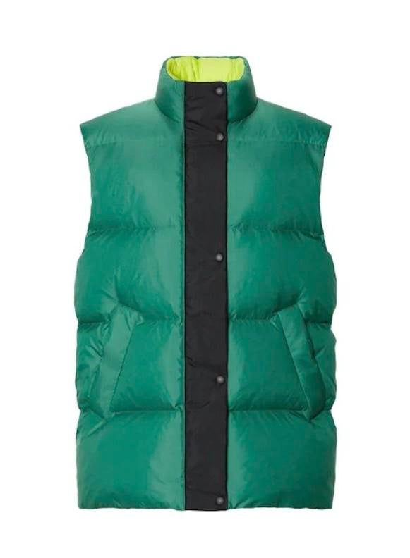 UNIQLO MARNI LIMITED EDITION OVERSIZED DOWN VEST, Kleding | Dames, Bodywarmers, Zo goed als nieuw, Maat 36 (S), Groen, Ophalen of Verzenden