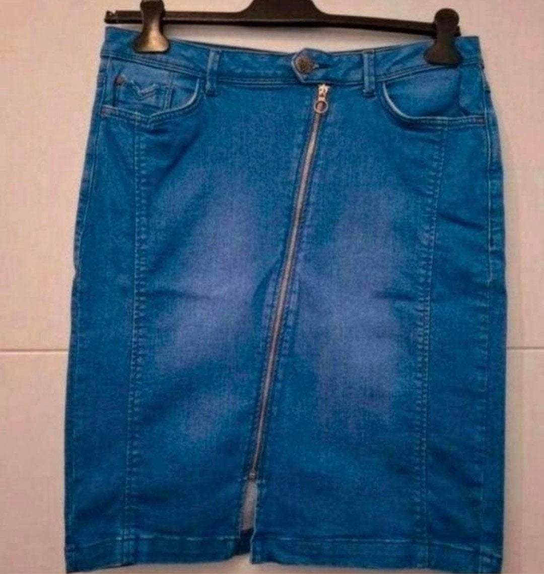 Leuke frisblauwe jeansrok Miss Etam maat 40, Kleding | Dames, Rokken, Maat 38/40 (M), Blauw, Ophalen of Verzenden, Zo goed als nieuw