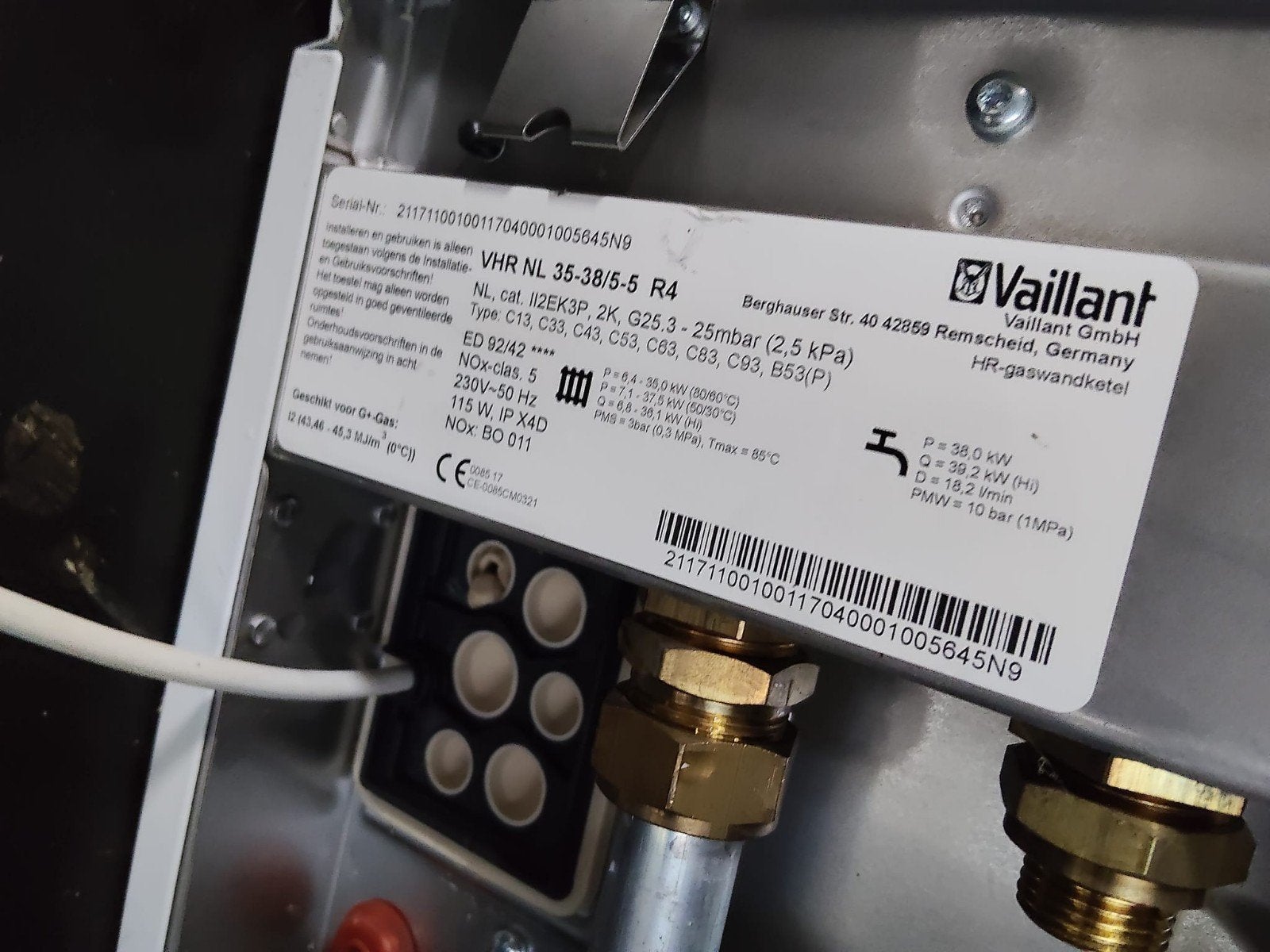 Te Koop vaillant combi ketel, Ophalen, Minder dan 60 cm, Cv-ketel of Combi-ketel, 30 tot 80 cm