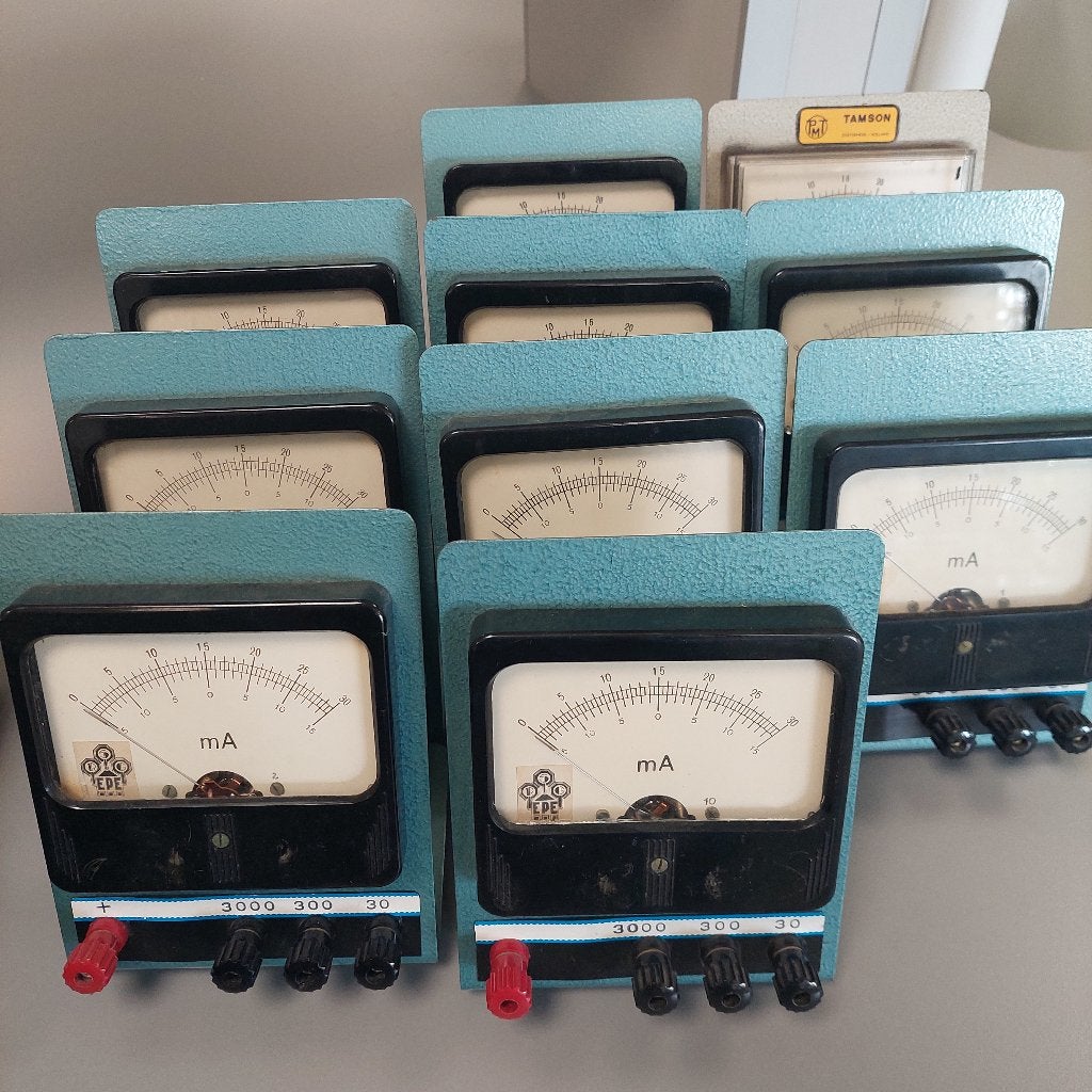 Natuurkunde Vintage, Volt-, en Amperemeter, Ophalen