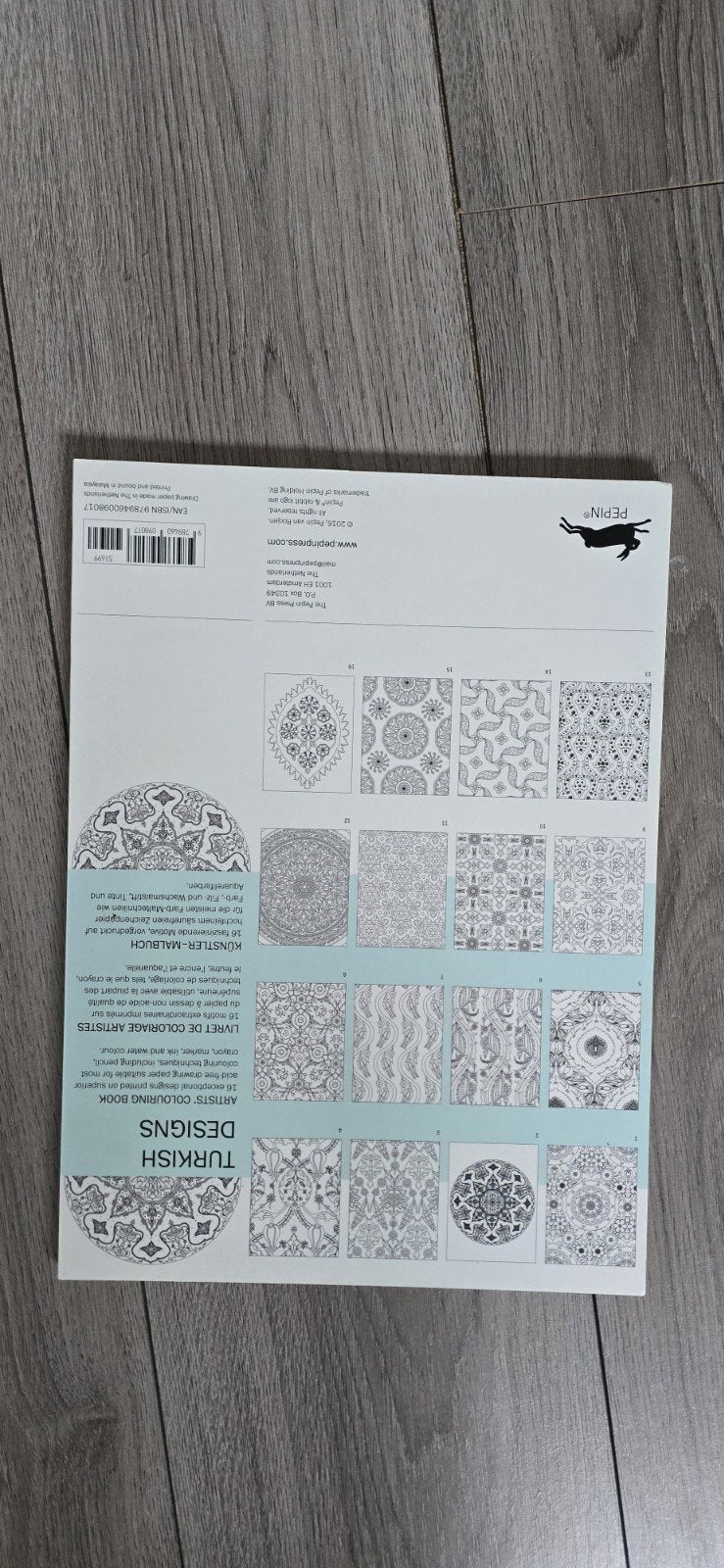 Pepin Artists' Colouring Book - Turkish Designs, Ophalen of Verzenden, Nieuw, Overige typen