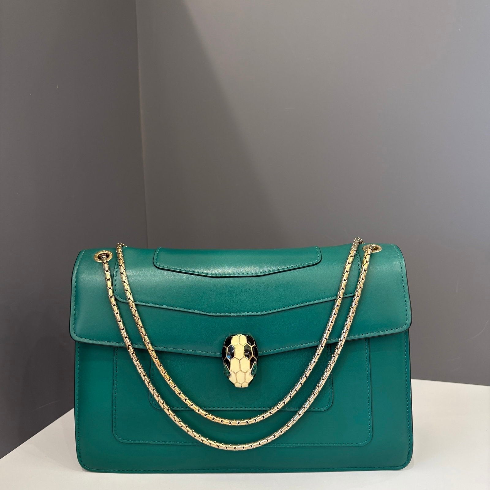 Bvlgari Bulgari Serpenti Forever Schoudertas - Groen, Verzenden, Gebruikt, Groen, Schoudertasje