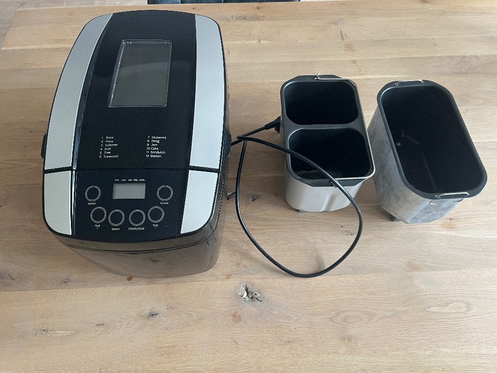 Broodbakmachine Inventum, Gebruikt, Kijkvenster, 800 tot 1200 gram deeg, Ophalen