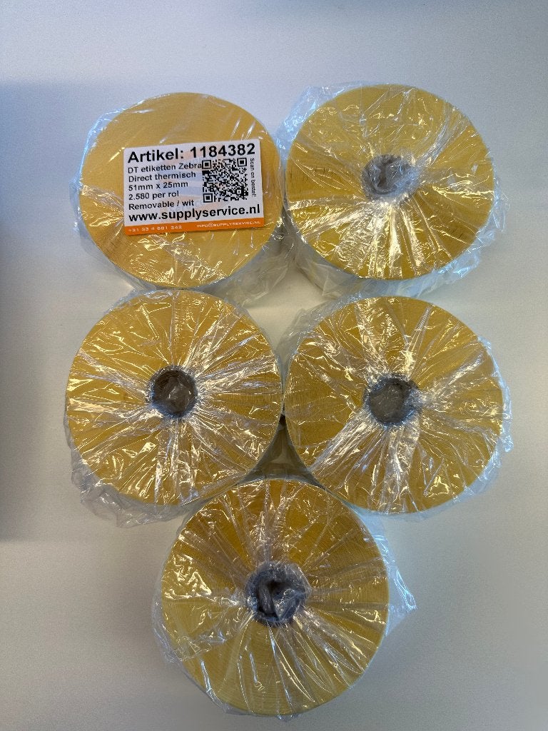 Thermische etiketten voor Zebra printer, 5 rollen, Computers en Software, Labelprinters, Ophalen of Verzenden, Nieuw, Etiket, Zebra