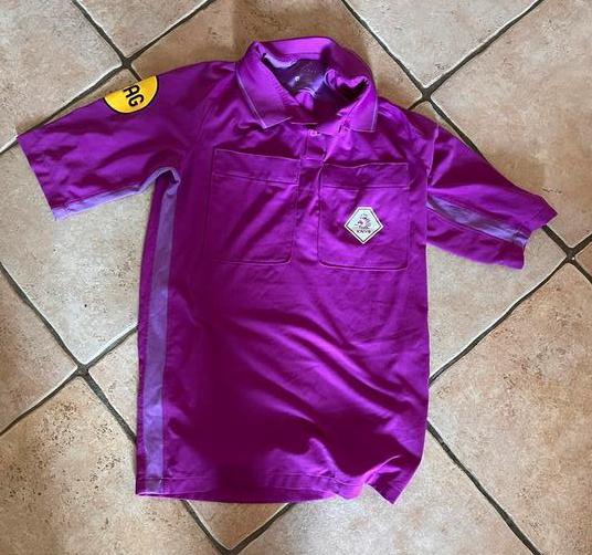 Knvb Scheidsrechtershirt Paars Korte Mouw - Nike Dri-Fit, Ophalen of Verzenden, Gebruikt, Shirt