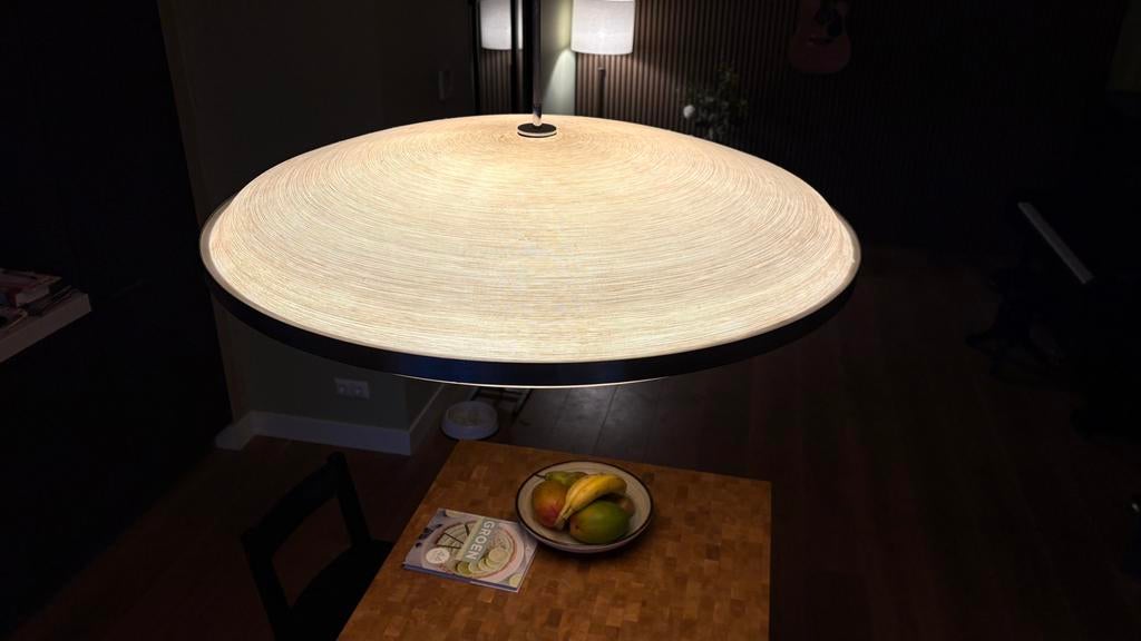 Hanglamp 'Vliegende Schotel' met 3 Lichtsterktes, Ophalen, Kunststof, Gebruikt, 50 tot 75 cm