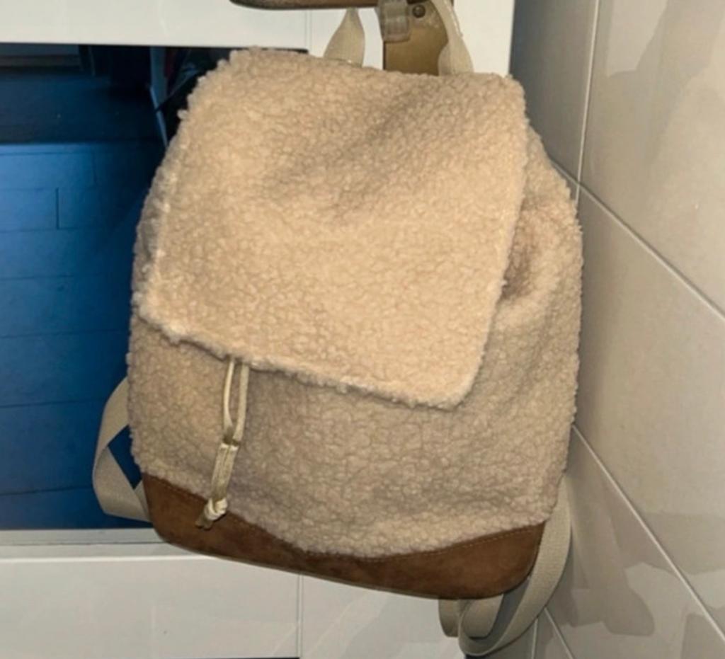 Crèmekleurige teddy rugzak, Ophalen of Verzenden, Nieuw