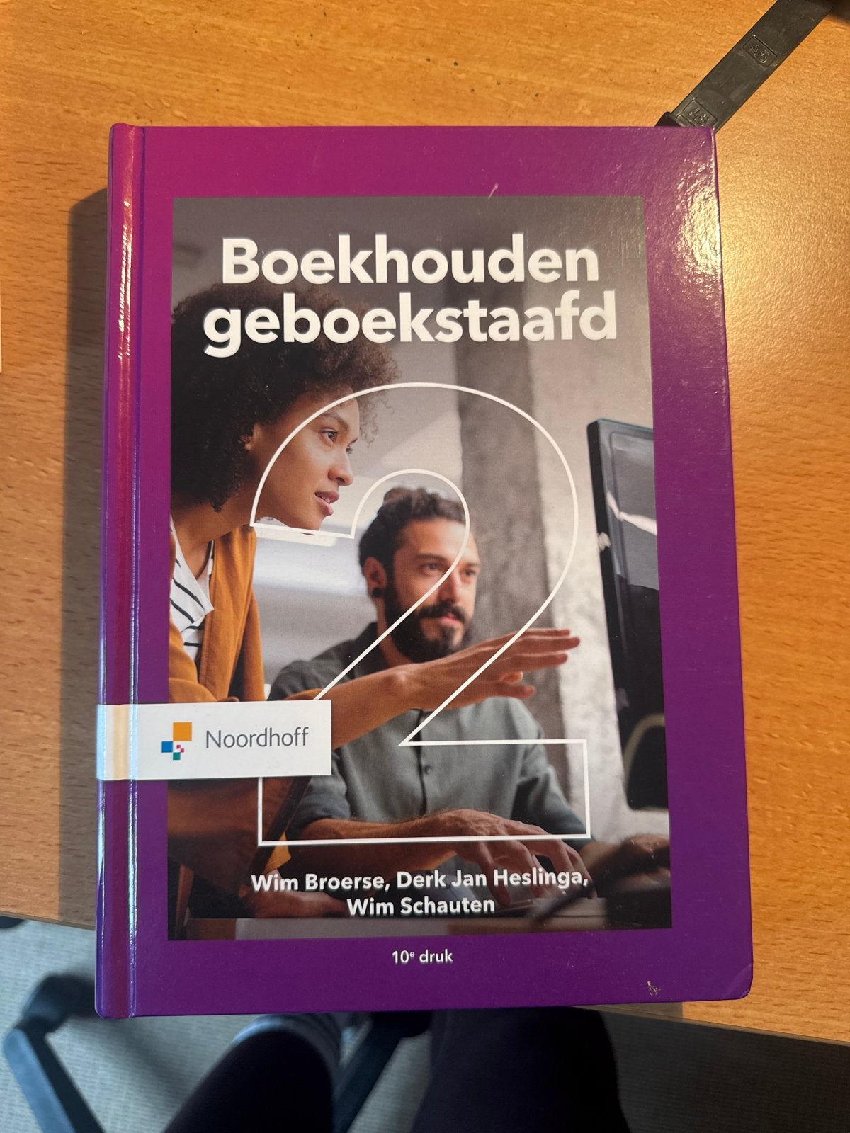 Boekhouden geboekstaafd 2 - Wim Broerse, Derk Jan Heslinga, Ophalen of Verzenden, Zo goed als nieuw, HBO
