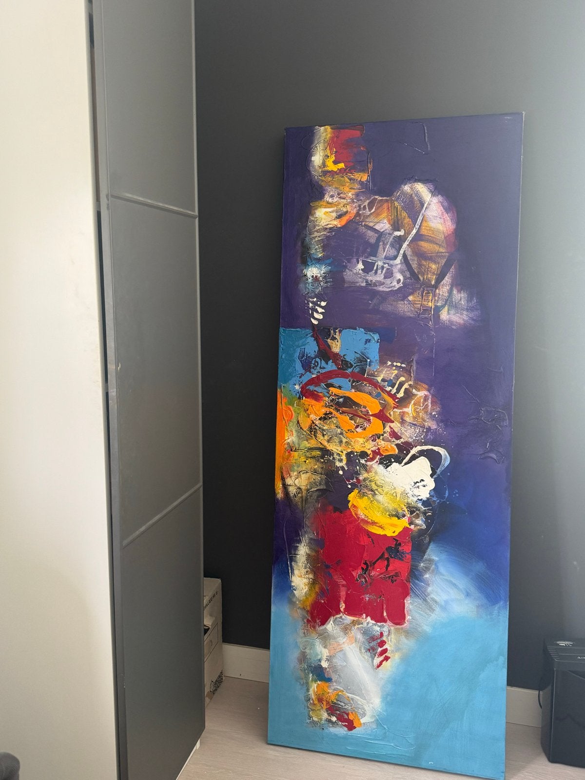 Abstract schilderij van Malucu, 190x70 cm, Ophalen of Verzenden
