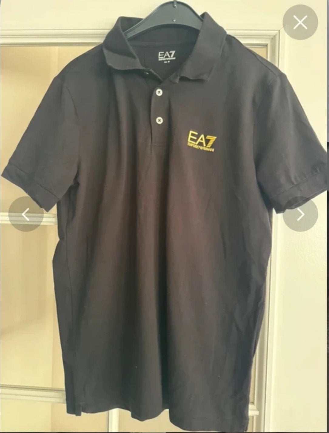 EA7 Emporio Armani Polo Shirt Zwart Maat M, Kleding | Heren, Ophalen of Verzenden, Zo goed als nieuw, Maat 48/50 (M), Zwart