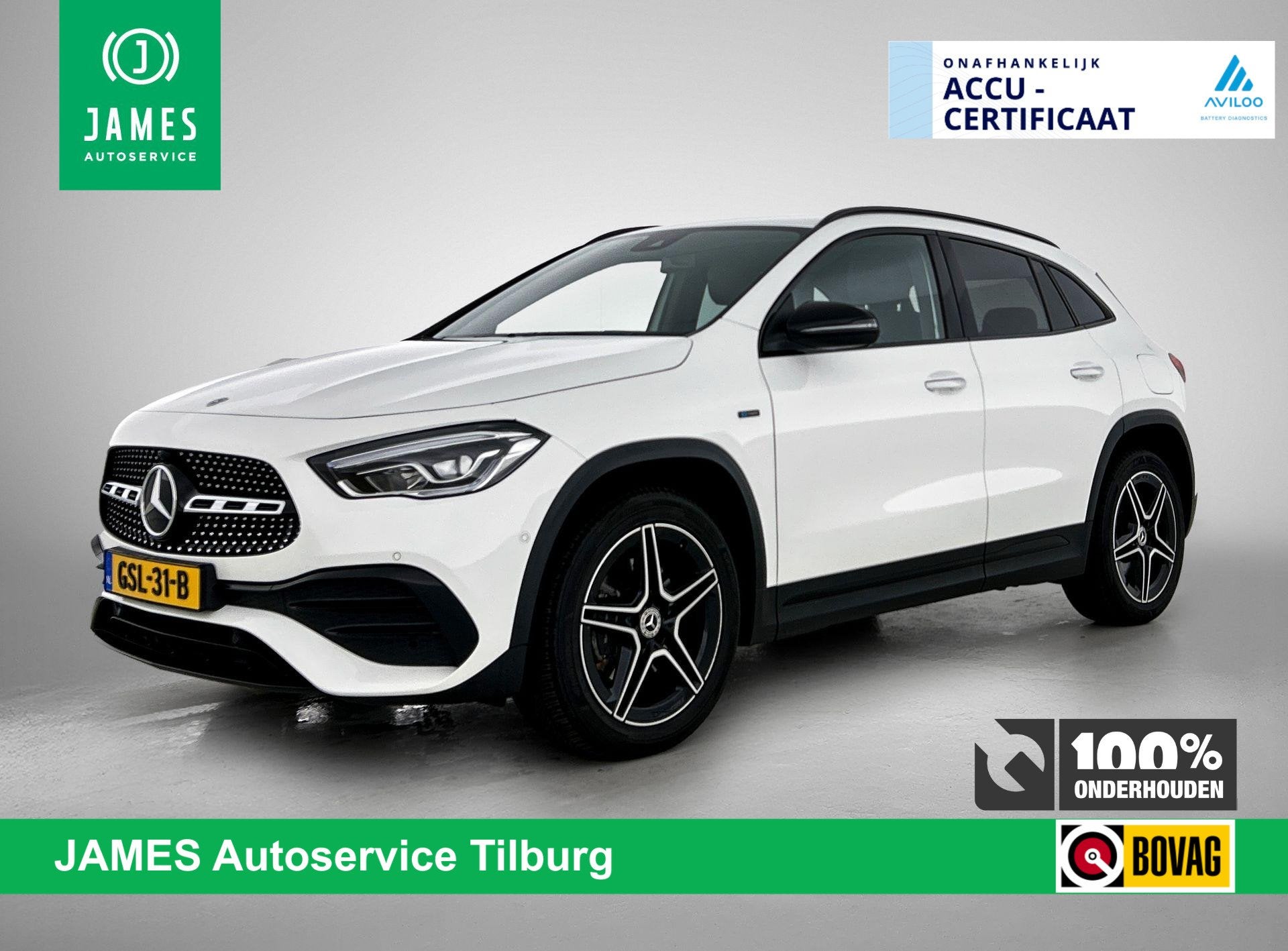Mercedes-Benz GLA-klasse 250 e Plug-In AMG Line WIDE-SCREEN, 12 maanden, Euro 6, Leder en Stof, Wit