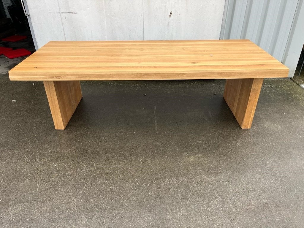 luxe eiken eetkamer tafel stamtafel 260x110 cm showroom mode, Ophalen