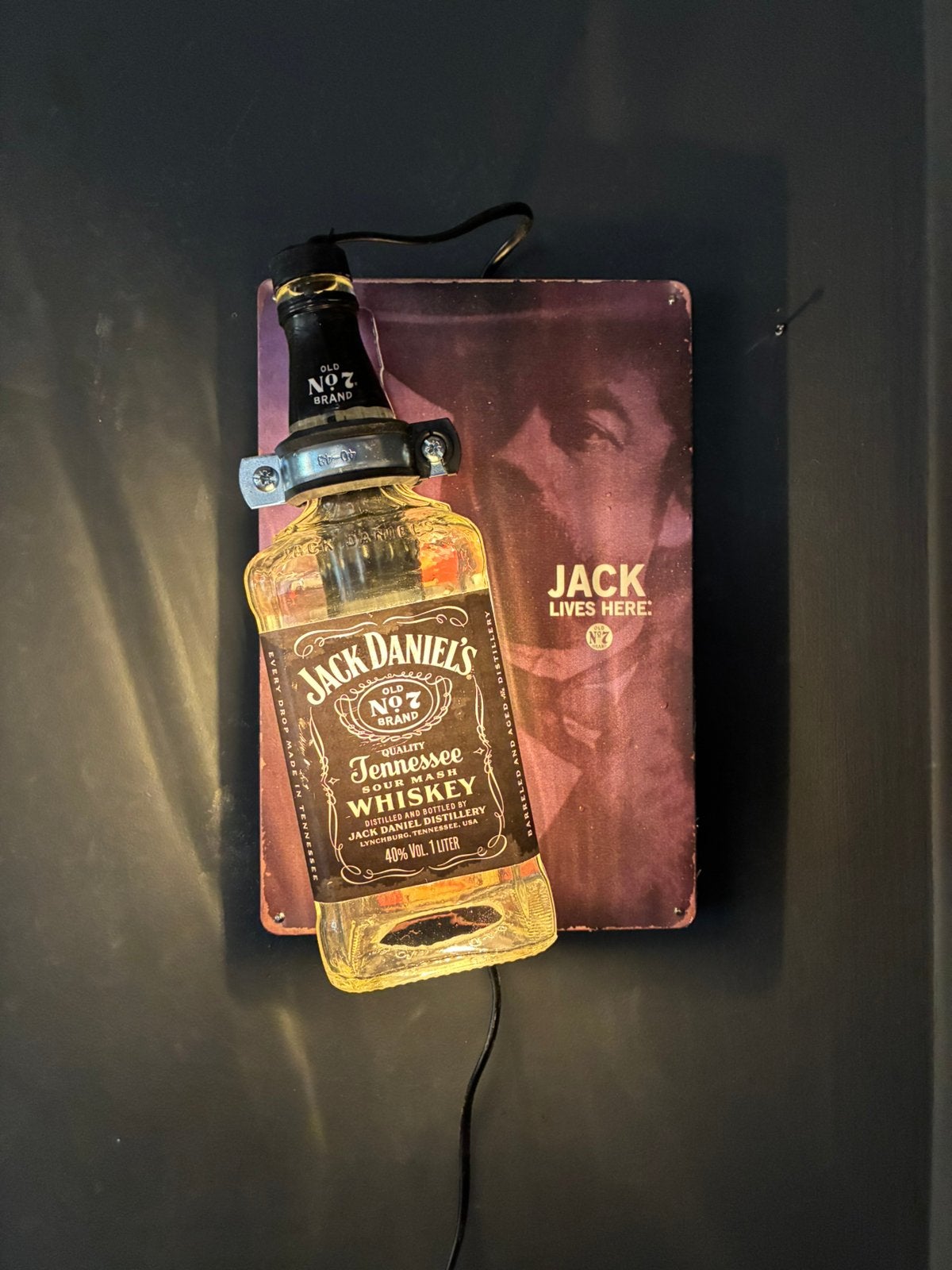Jack Daniel’s Wandlamp, Met schakelaar, Nieuw, Glas, Wandlamp