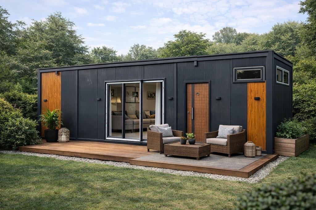 Chalet,Tiny house,Mantelzorg woning, Tuin en Terras, Tuinhuizen, Ophalen, Nieuw, 500 cm of meer, Tuinhuis