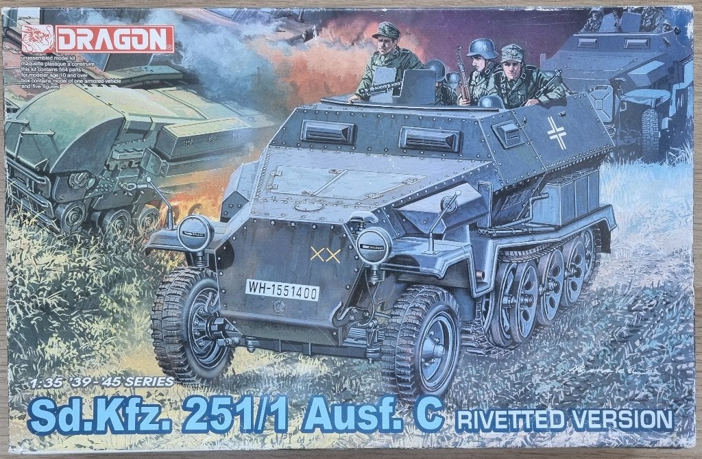 Dragon 1:35 #6246 WWII German Sd.Kfz.251/1 Ausf.C Halftrack, Overige merken, 1:32 tot 1:50, Overige typen, Ophalen of Verzenden