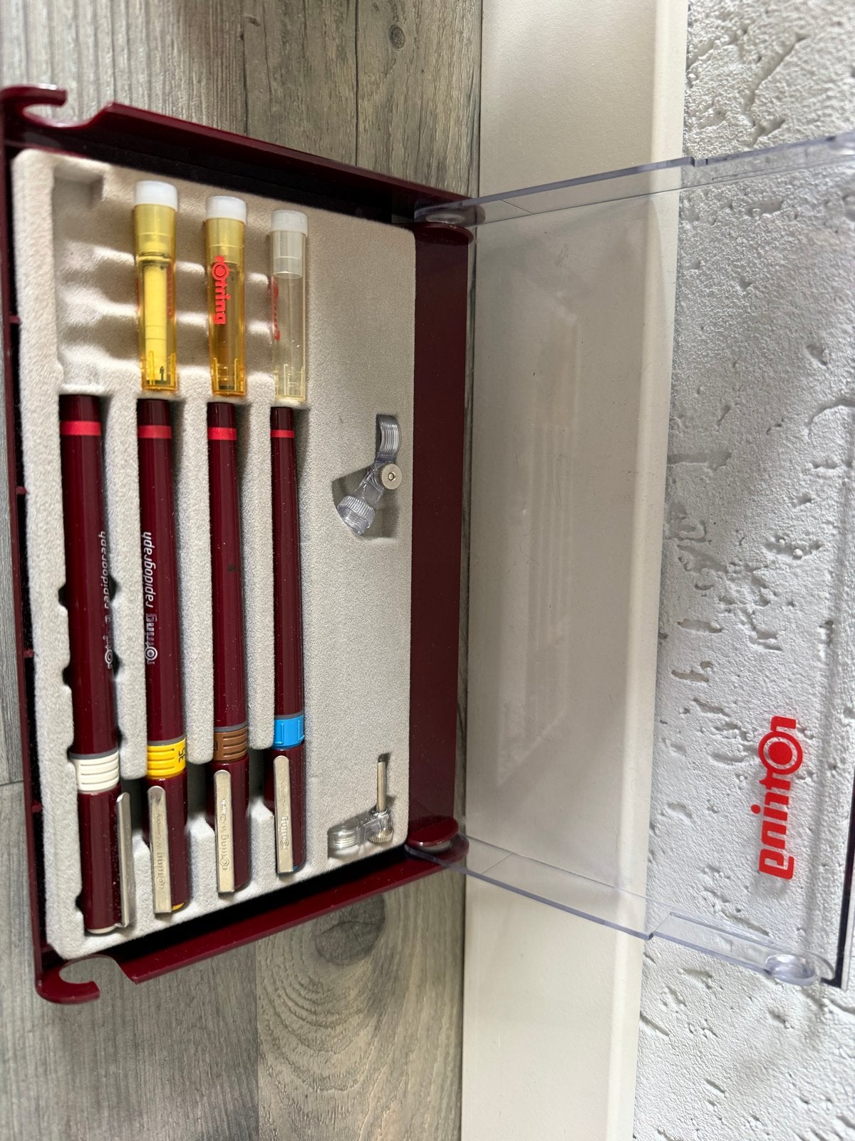 Rotring Rapidograph Tekenset - Precisie Tekenpennen, Ophalen, Gebruikt, Potlood of Stift