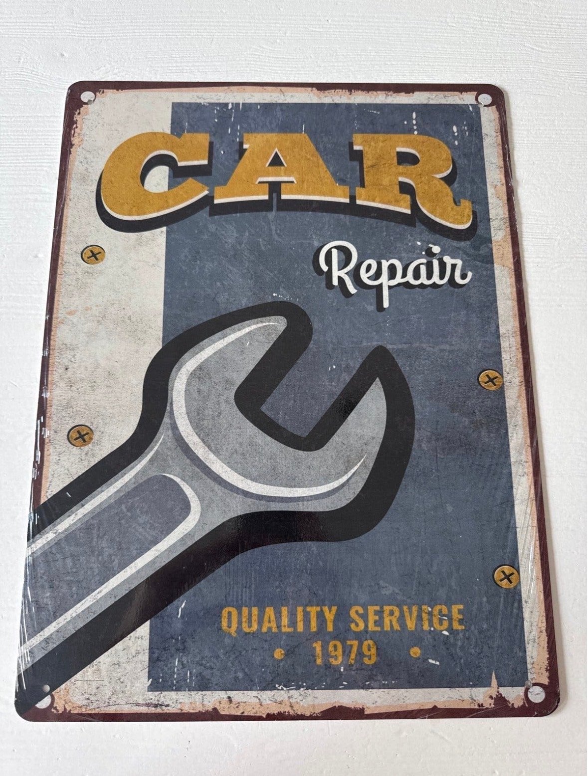 Metalen Wanddecoratie - reclamebordjes auto, Huis en Inrichting, Woonaccessoires | Wanddecoraties, Metaal, Nieuw, Ophalen of Verzenden