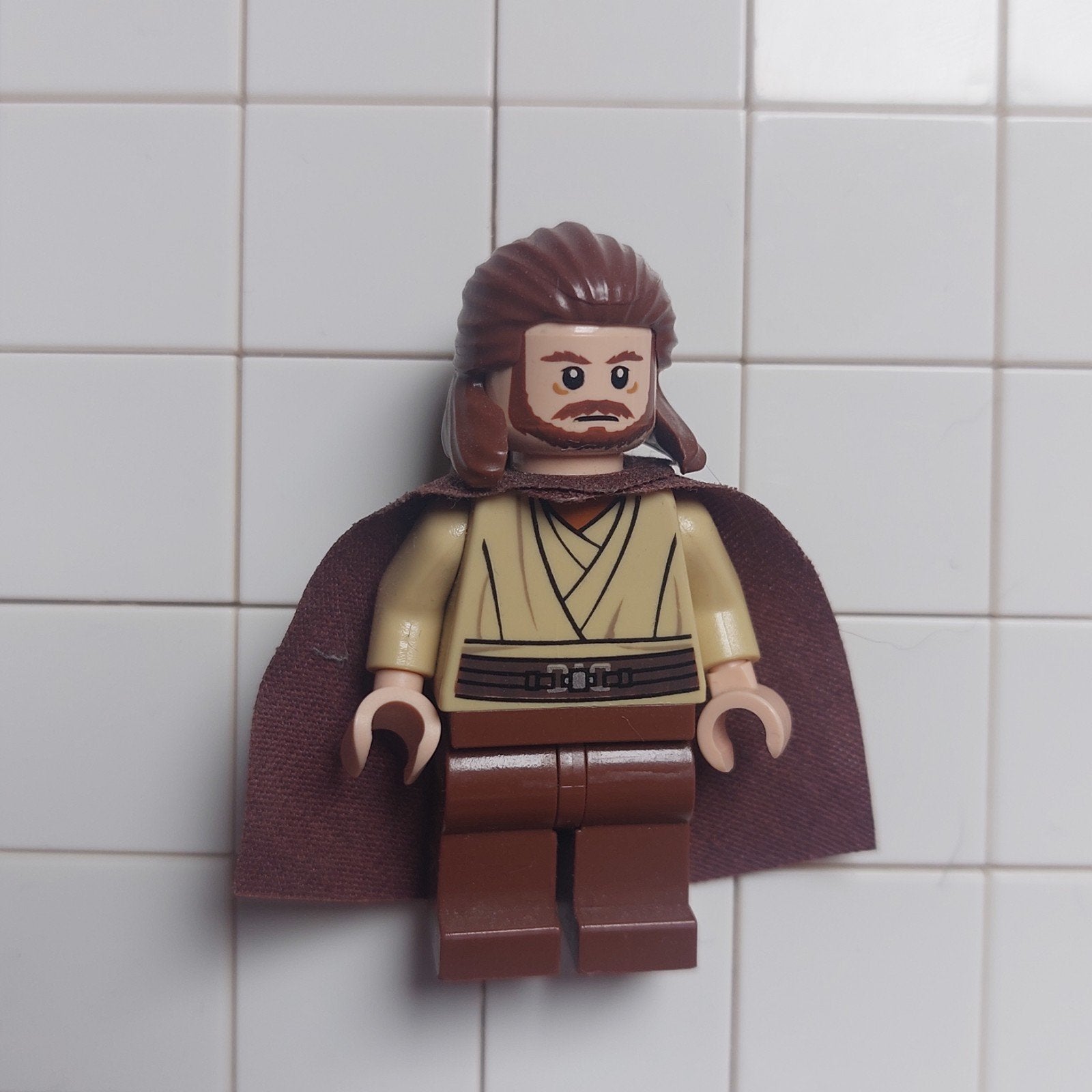 LEGO Star Wars Minifig - Qui-Gon Jinn - sw0322, Ophalen of Verzenden, Zo goed als nieuw