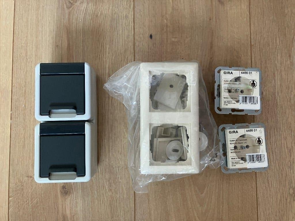Gira opbouw wcd’s set, Ophalen of Verzenden, Nieuw, Gira, Stopcontact
