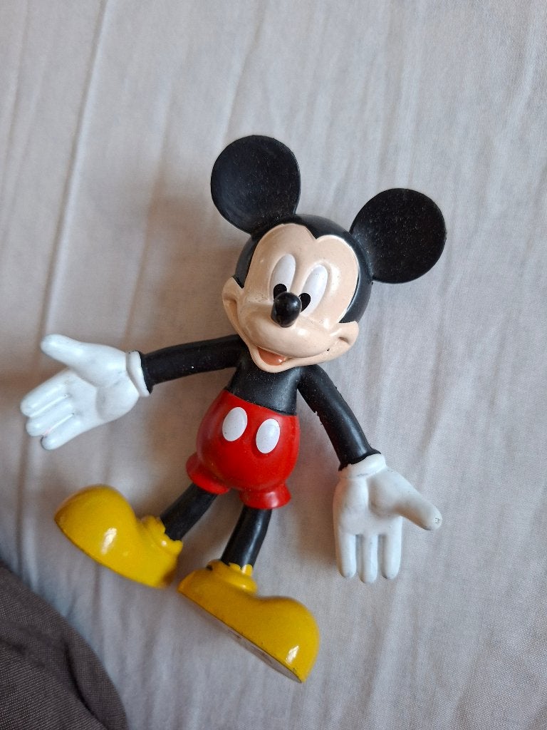 Mickey, rubber poppetje Disney 14, 12 cm, Verzamelen, Ophalen of Verzenden, Mickey Mouse, Zo goed als nieuw, Beeldje of Figuurtje