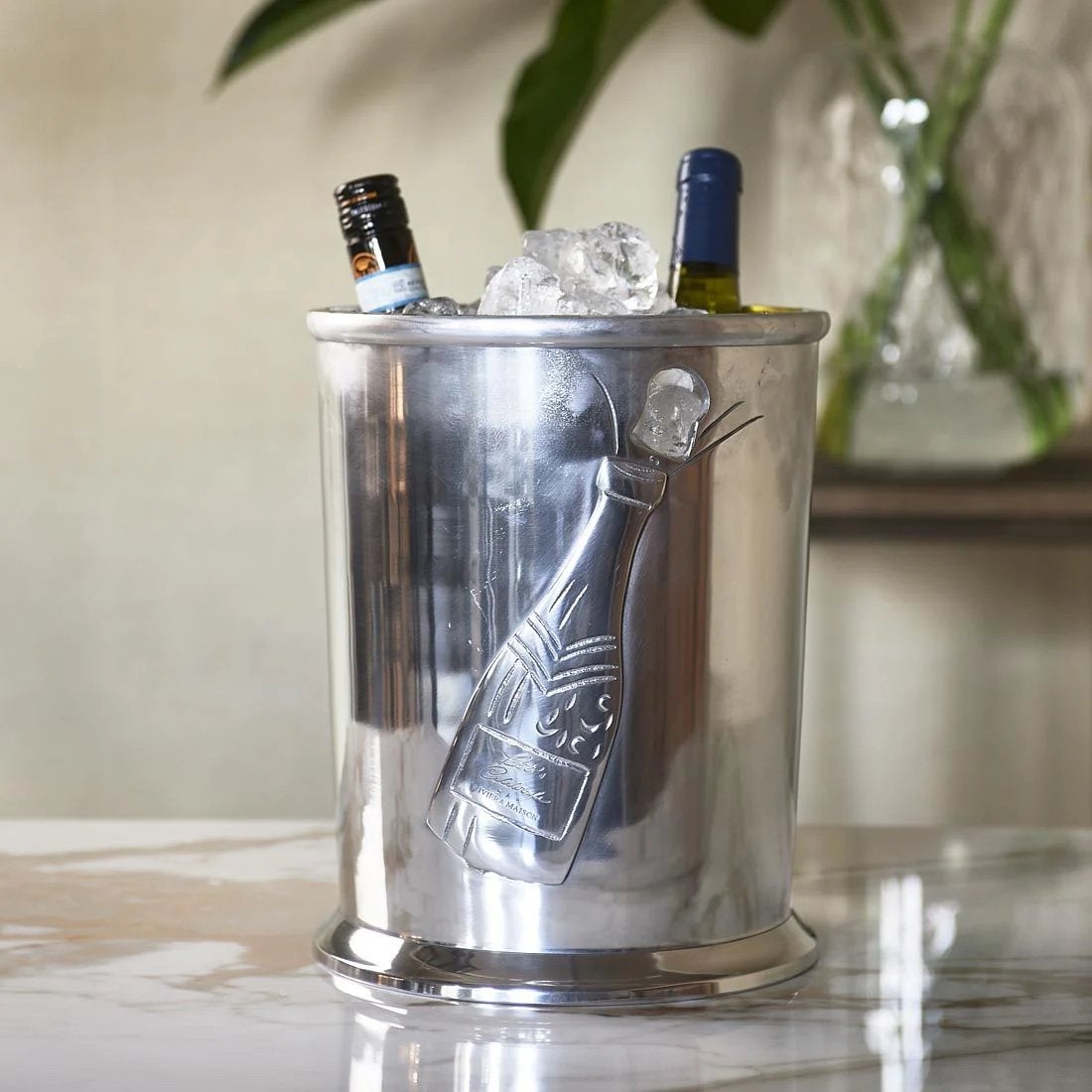 Riviera Maison Flessenkoeler - pop the Cork, Ophalen, Flessenkoeler, Zilver, Zo goed als nieuw