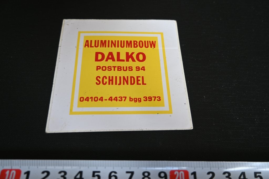 sticker Schijndel DALKO Aluminiumbouw  Postbus 94, Ophalen, Zo goed als nieuw