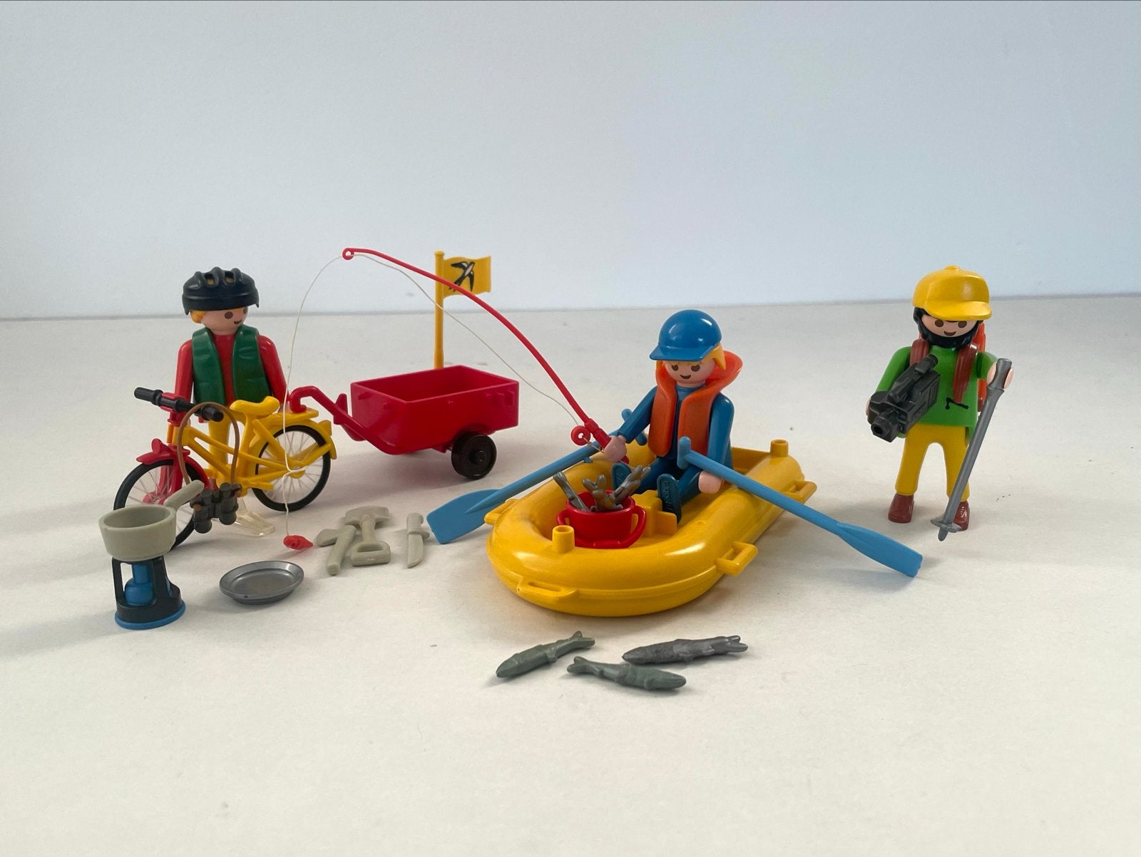 Playmobil Vissersboot met Fiets en Accessoires, Ophalen of Verzenden, Gebruikt, Jongen of Meisje