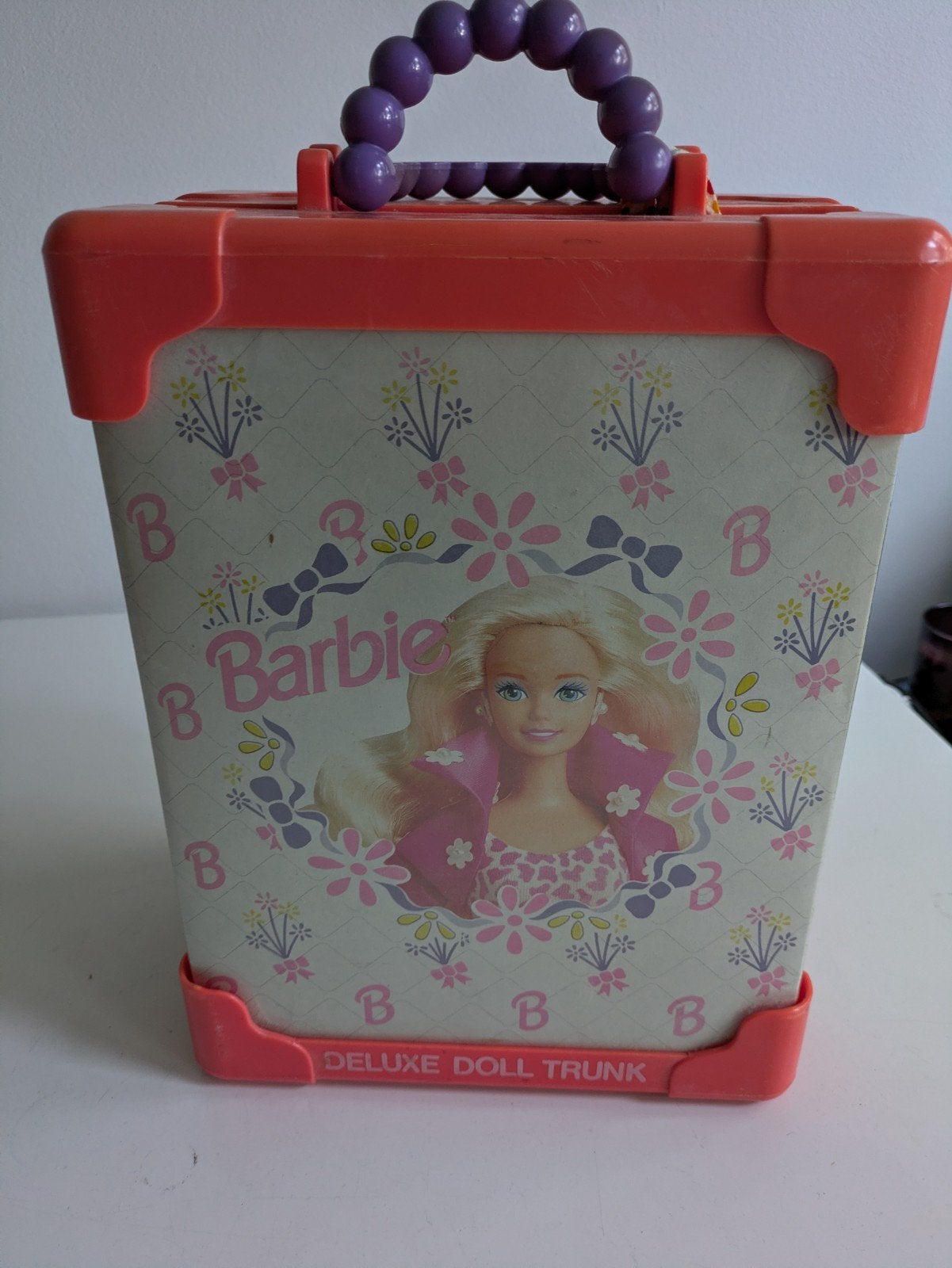 Vintage Barbie Deluxe Doll Trunk met Kleding en Accessoires, Ophalen of Verzenden, Gebruikt, Barbie